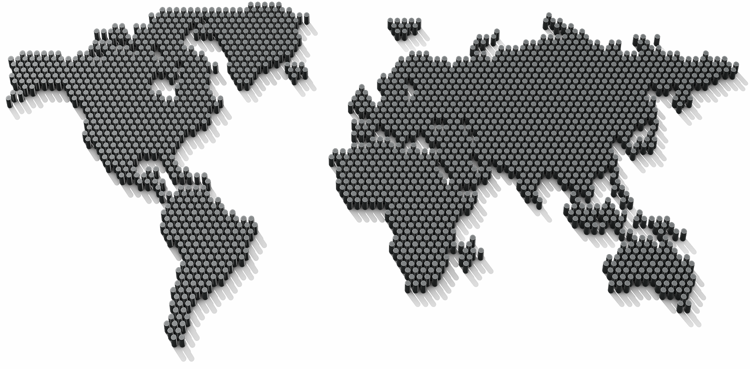 World map of the countries Storico Ceramica exports to