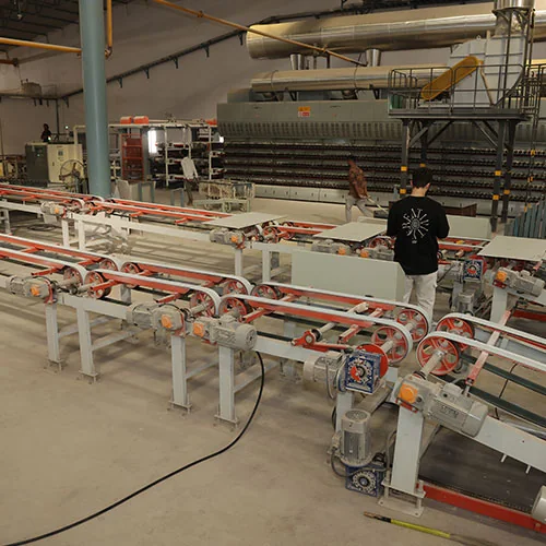 porcelain tile manufacturing facility inside factory