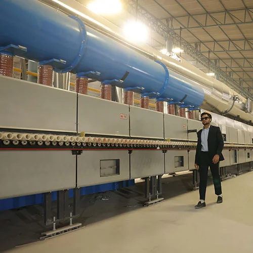 large format porcelain tile manufacturing kiln at storico ceramica factory